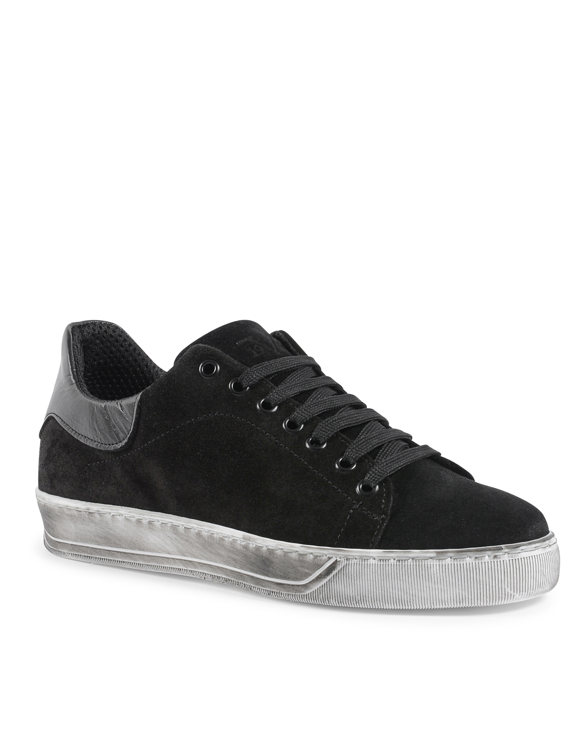 19V69 Italia Mens Sneaker Black 2120 CAMOSCIO NERO