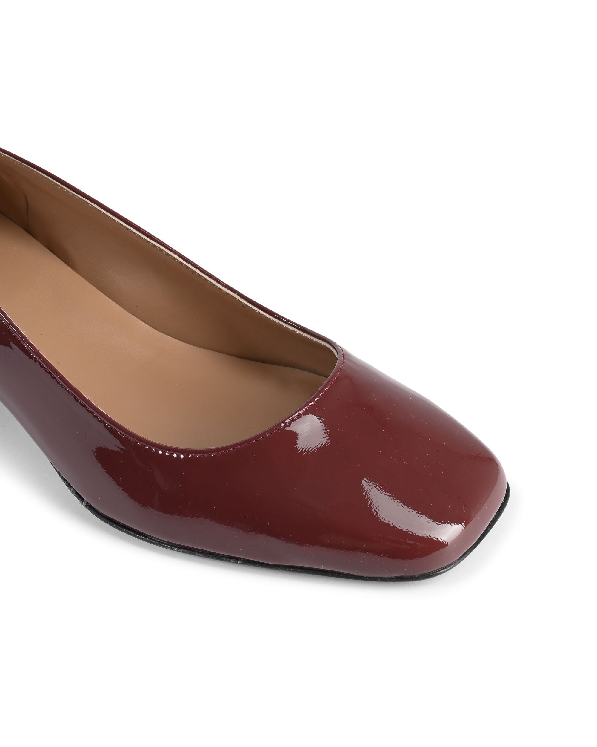 19V69 Italia Womens Heeled Ballerina SOFIA VERNICE BORDEAUX