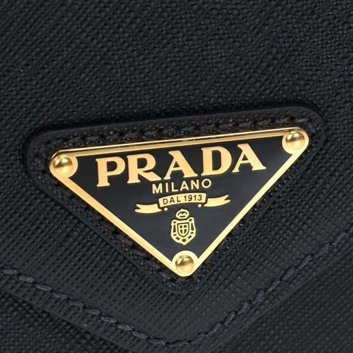 Bolso bandolera Prada de piel Saffiano negro