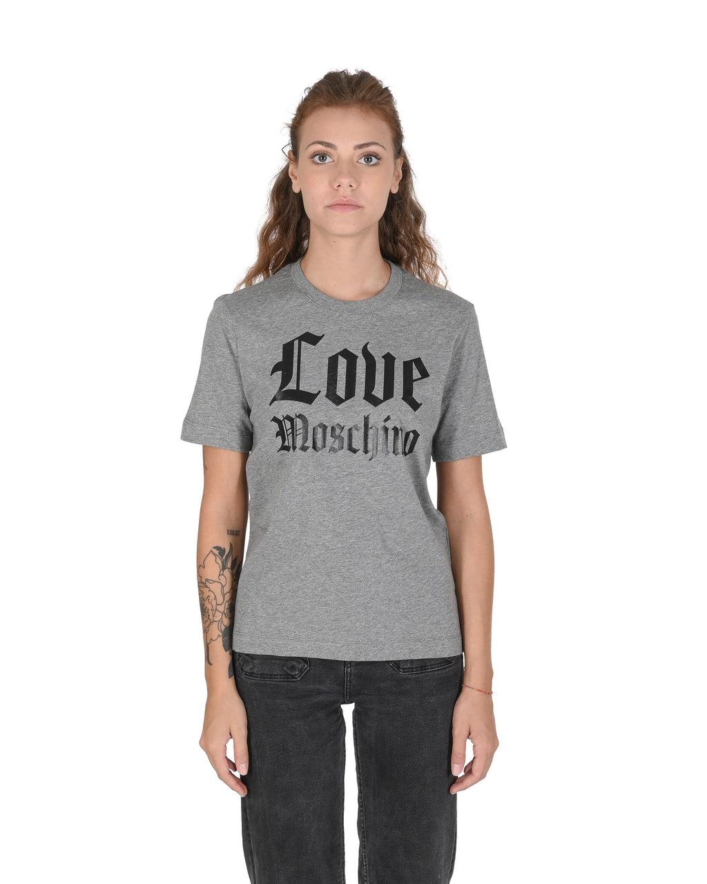 Camiseta de mujer Love Moschino W 4 H06 33 M 3876 B499 MEL.GRIS MEDIO