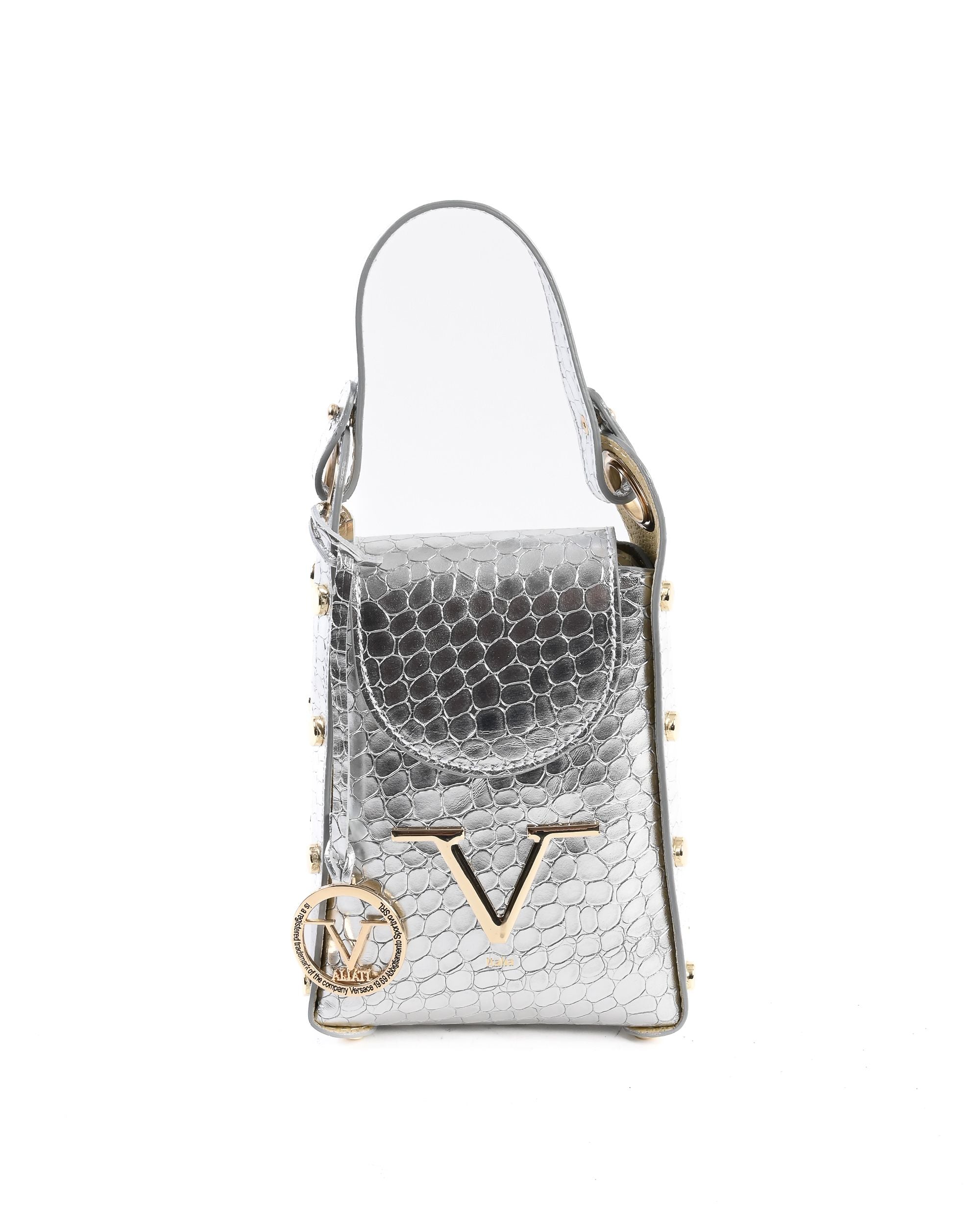 Minibolso V Italia para mujer plateado V16-COC-SLV