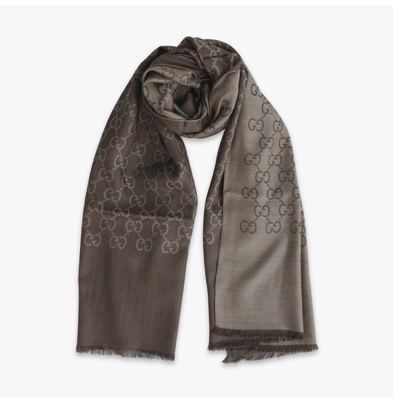 Bufanda Gucci para hombre 70x200 marrón