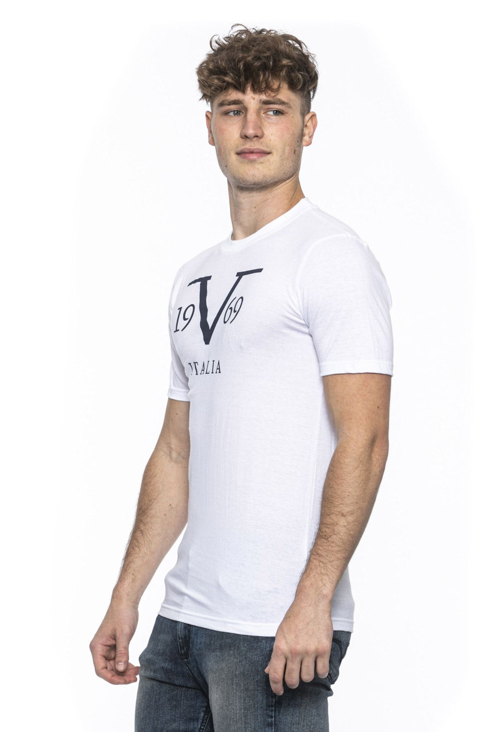 Camiseta Italia para hombre 19V69 Blanca RAYAN WHITE