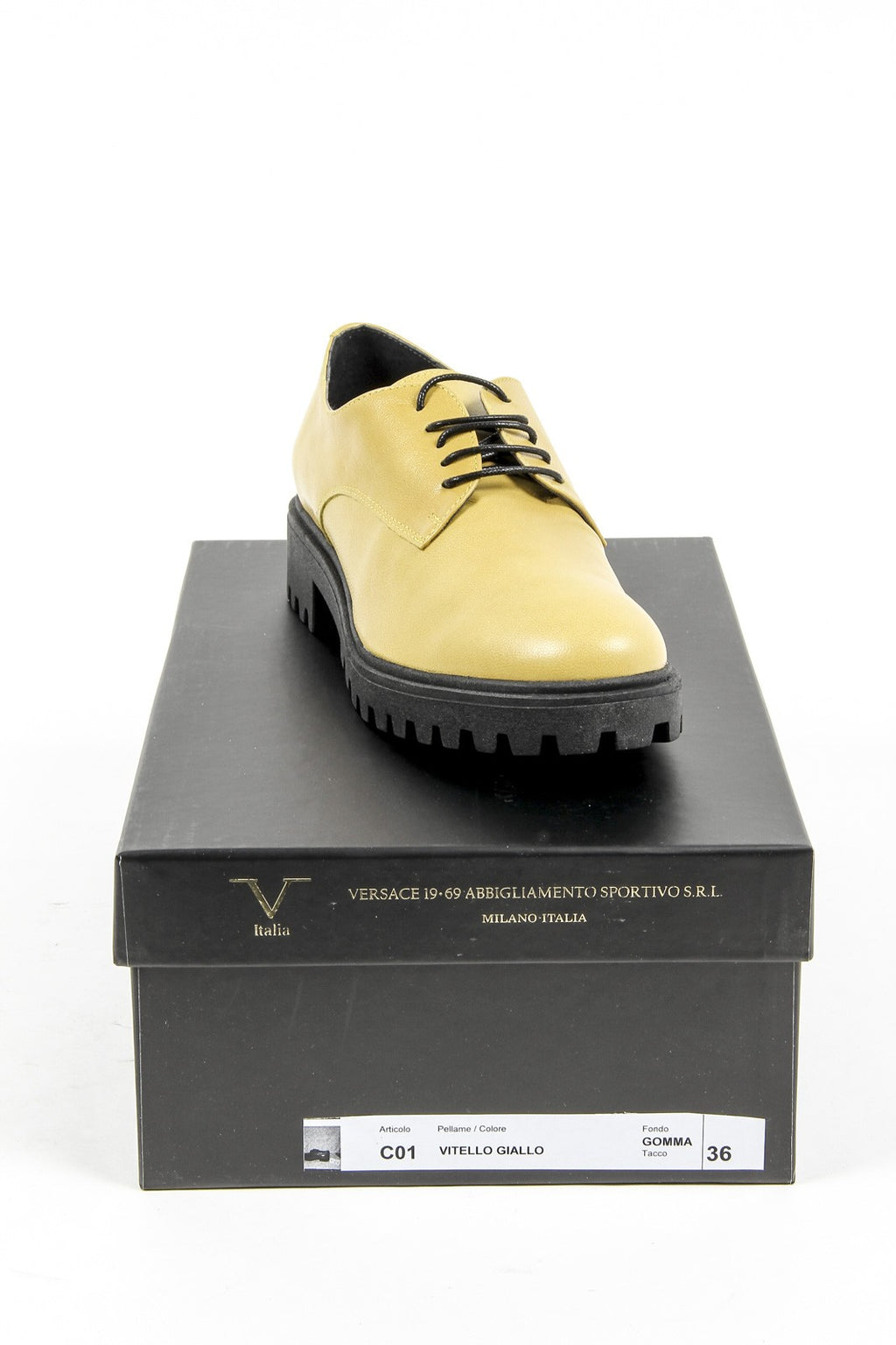 Zapatos con cordones para mujer V 1969 Italia C01 VITELLO GIALLO
