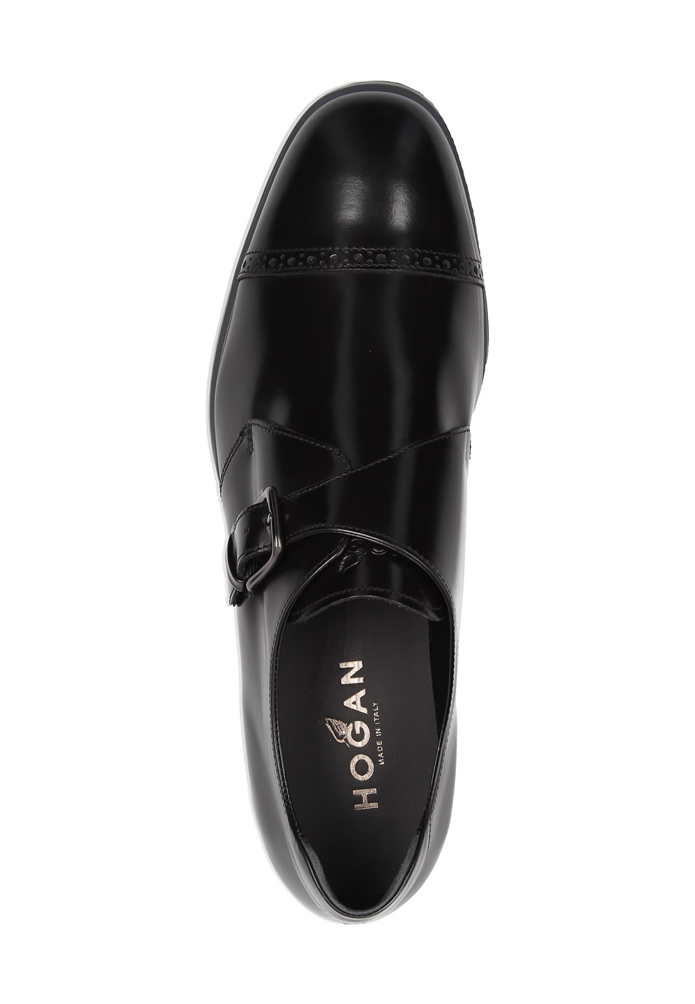 Hogan Mens Monk Strap Shoe Black HXM2090P21066Q6B999