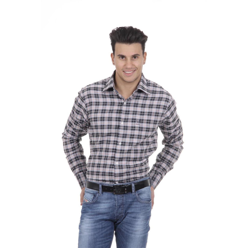 Camisa clásica moderna de corte italiano para hombre V 1969, talla 377, 201