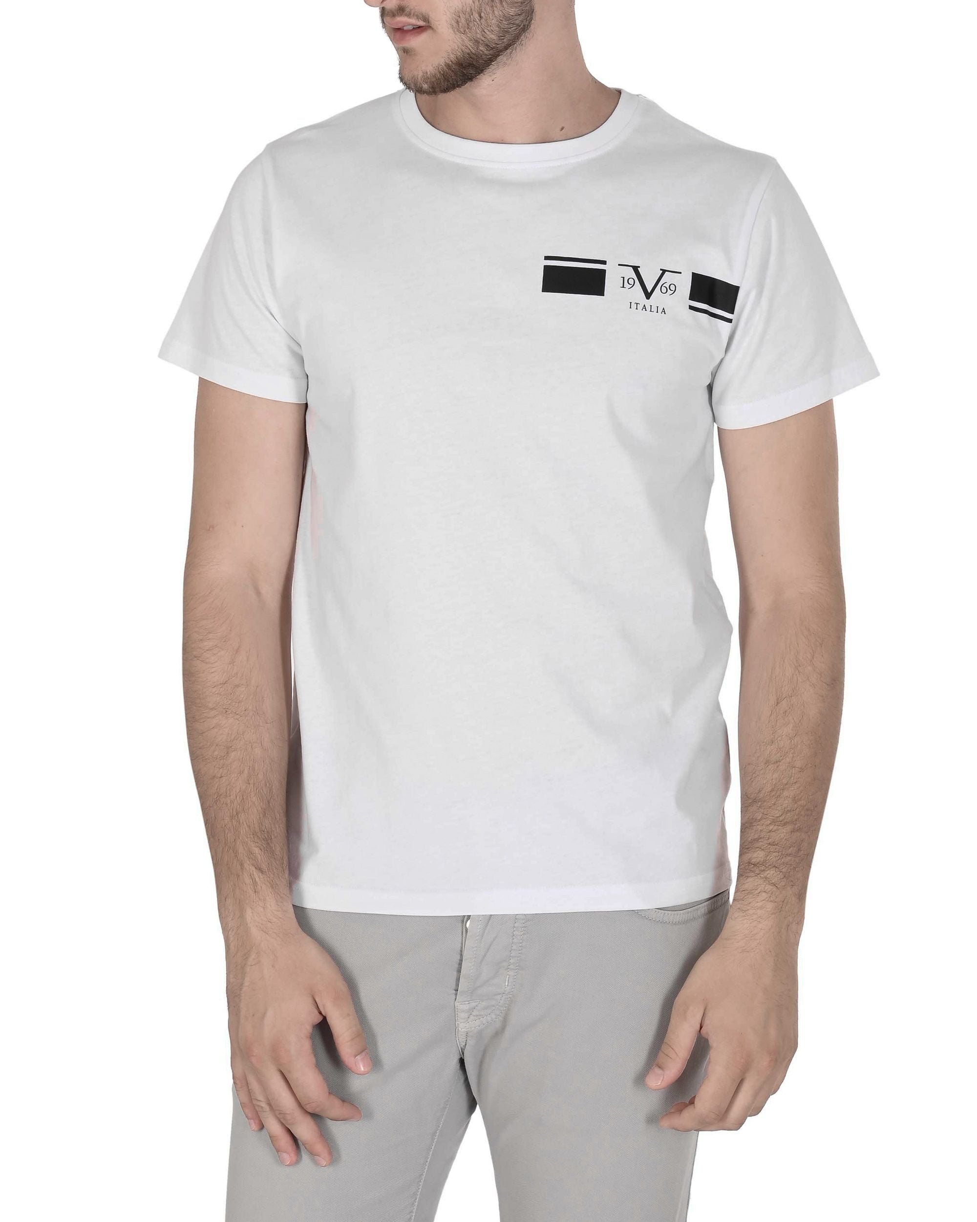 Camiseta 19V69 Italia para hombre VSC1MTS05 BLANCA