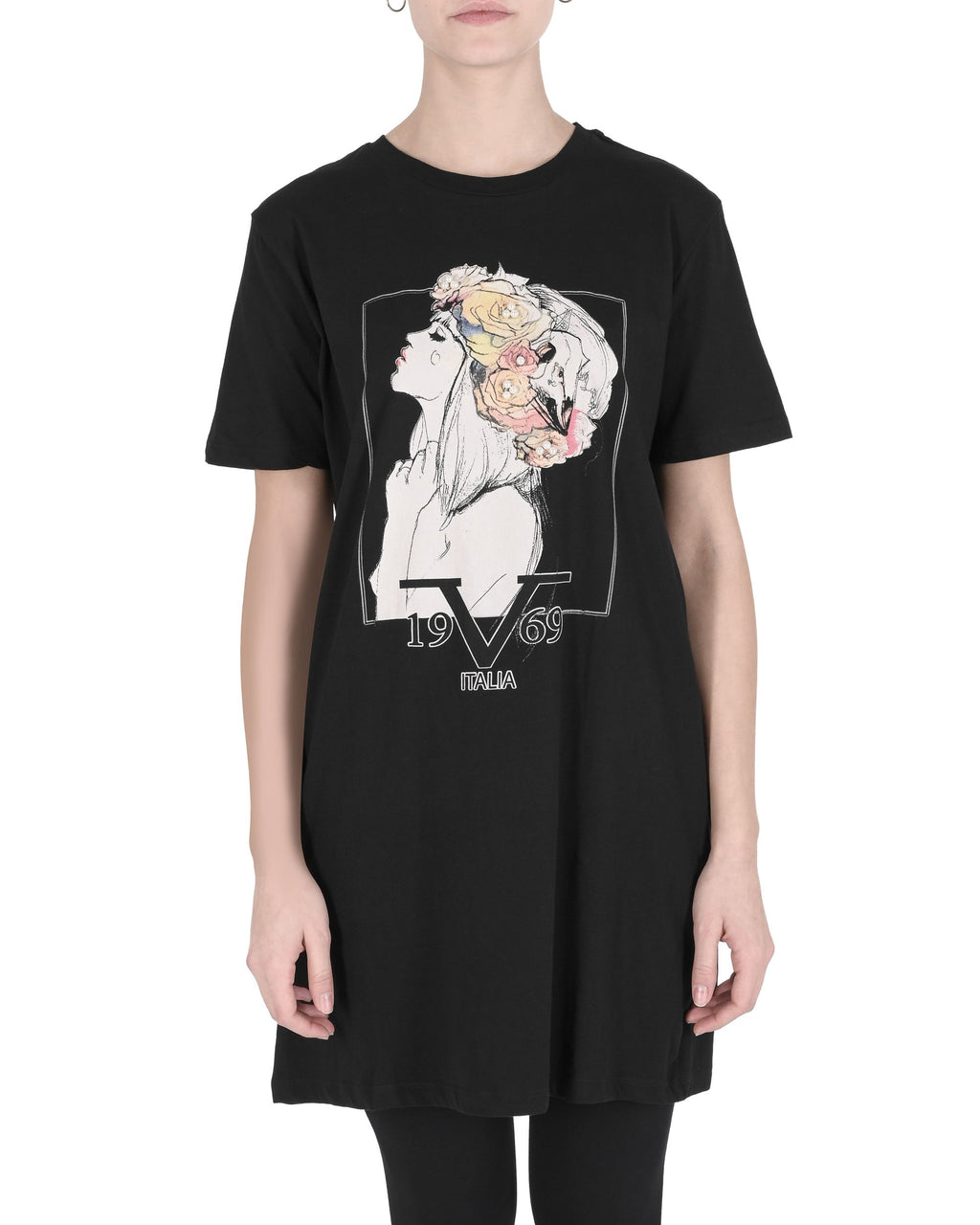 Camiseta de mujer 19V69 Italia PERLA NEGRO