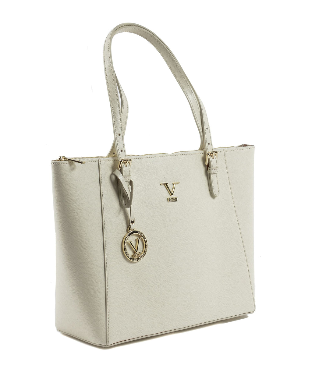 Bolso de mano para mujer V Italia V09-G PALMELLATO CREMA