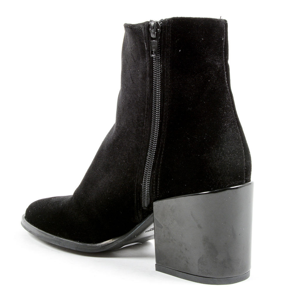 Andrew Charles Womens Heeled Ankle Boot Black CHARLIZE