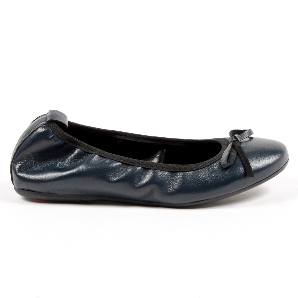 Andrew Charles Womens Soft Ballerina Dark Blue GWEN
