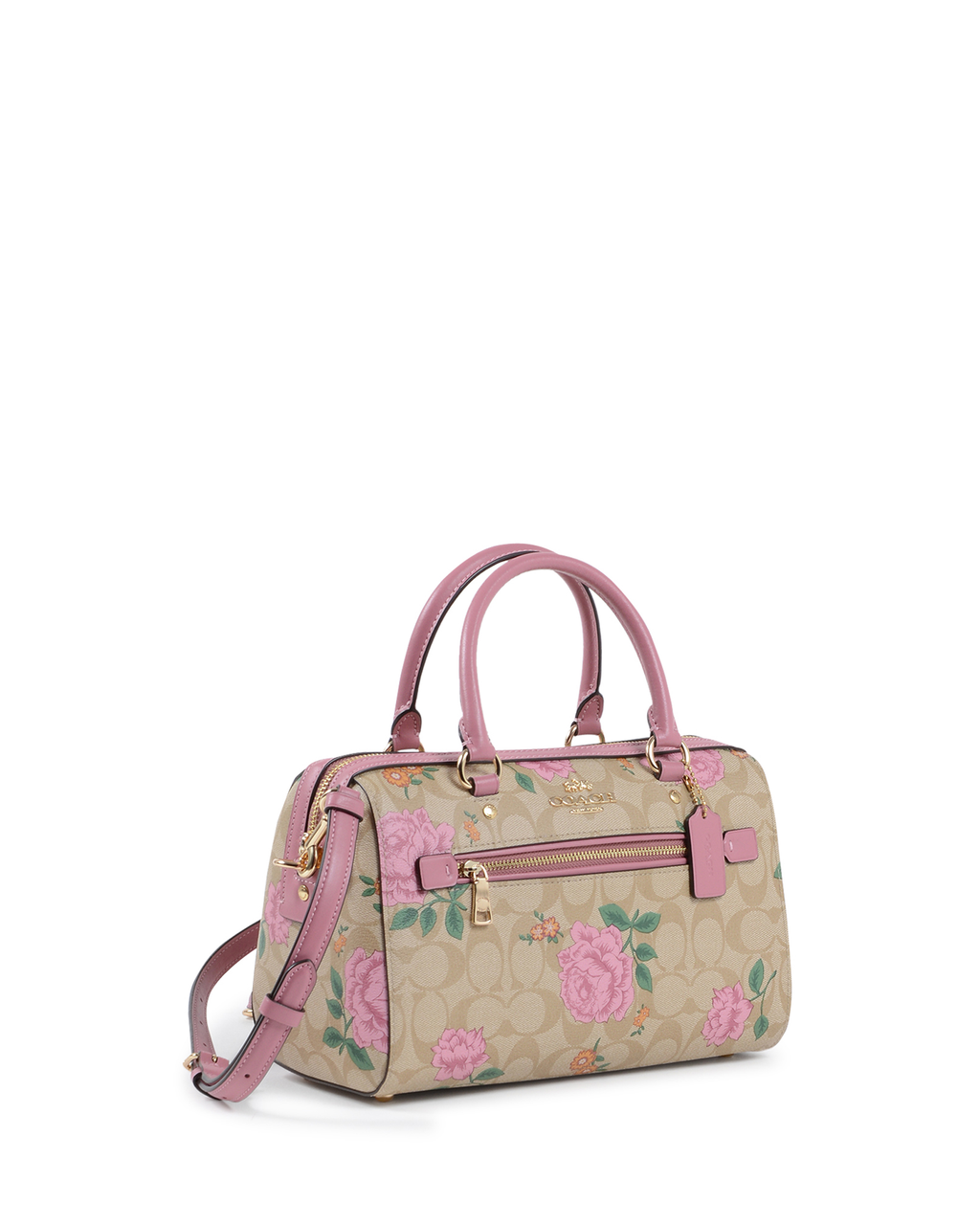 Bolso de mano Coach para mujer multicolor 2717 con estampado de rosas