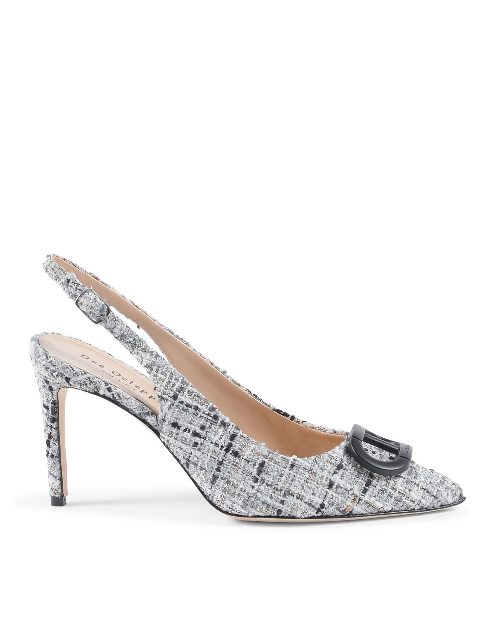 Slinky Boucle Slingback - Negro