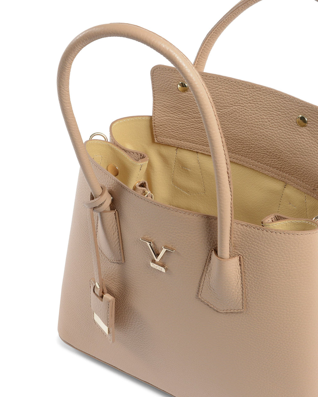 V Italia Womens Handbag Beige 10510 DOLLARO SABBIA