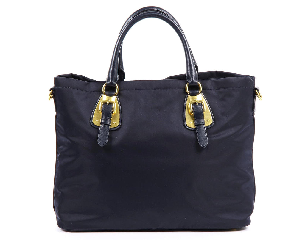 Bolso tote Prada BN1902 Bleu Tessuto Soft Calf