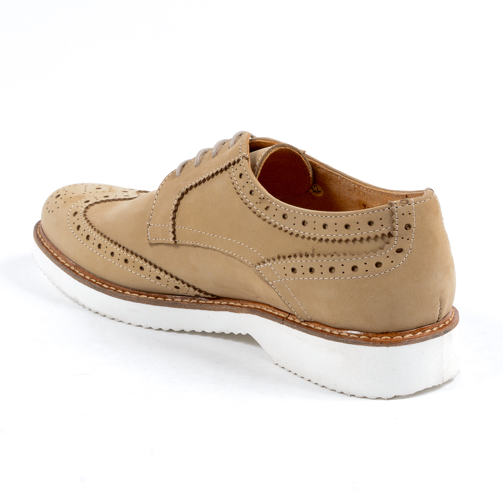 V 1969 Italia - Zapatos Oxford Brogue para hombre color topo PEDRO
