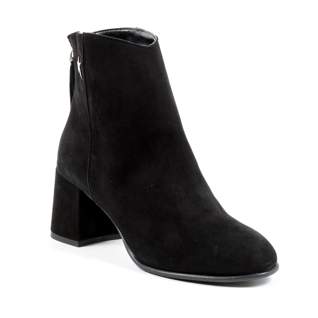 Andrew Charles Womens Heeled Ankle Boot Black LINDA