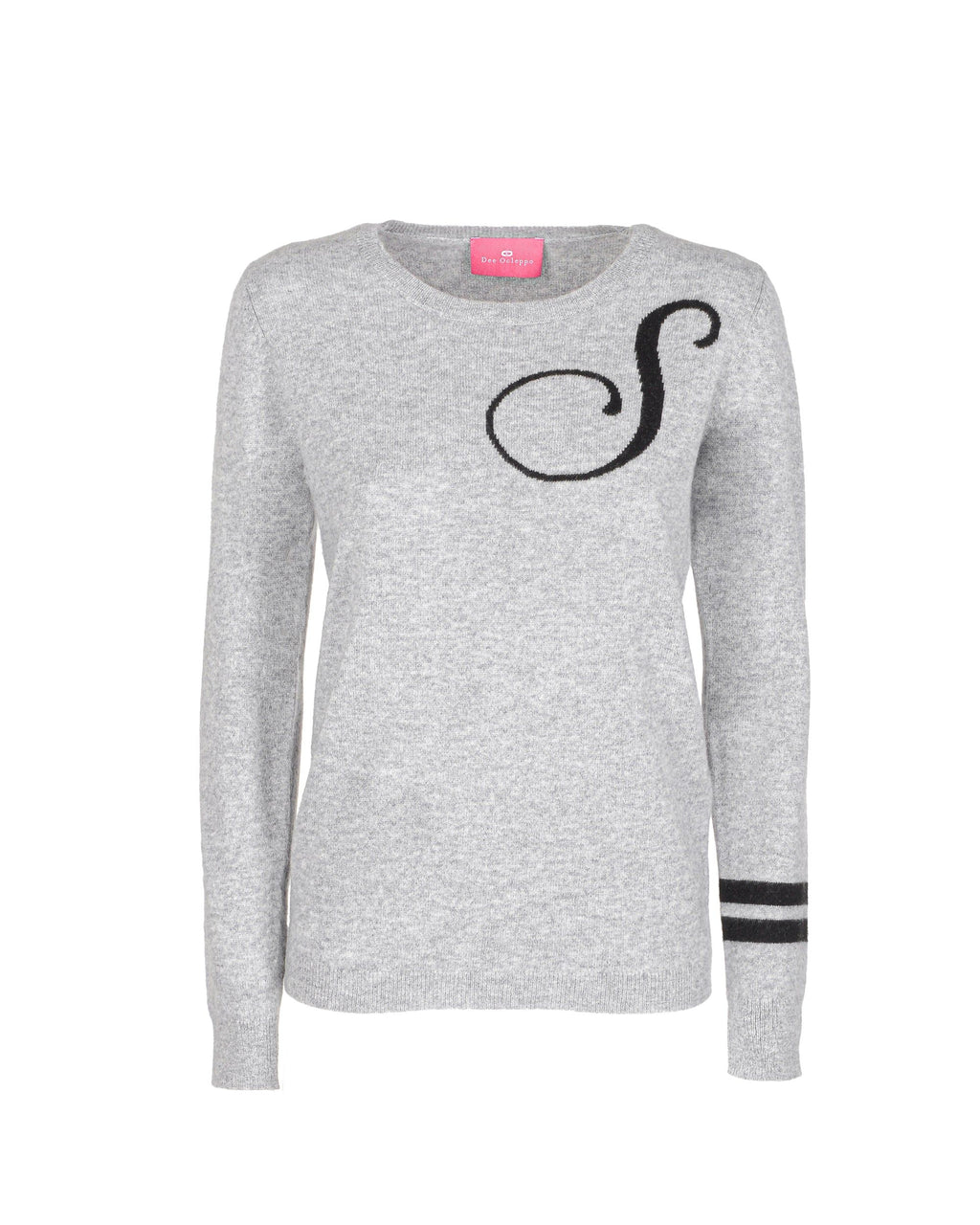 Suéter de cachemira con cuello redondo - Gris