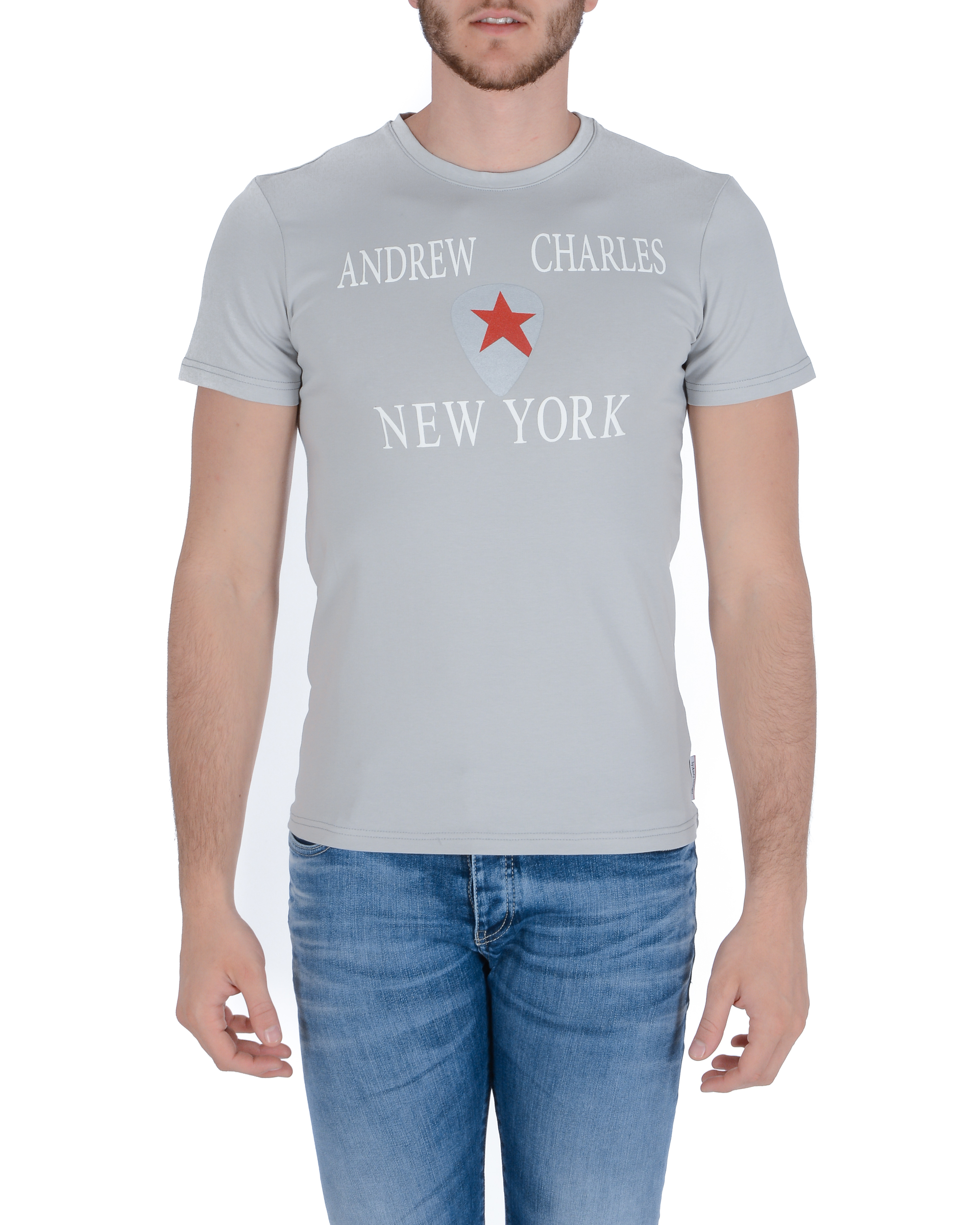 Camiseta Andrew Charles para hombre KEITA GRIS CLARO S14