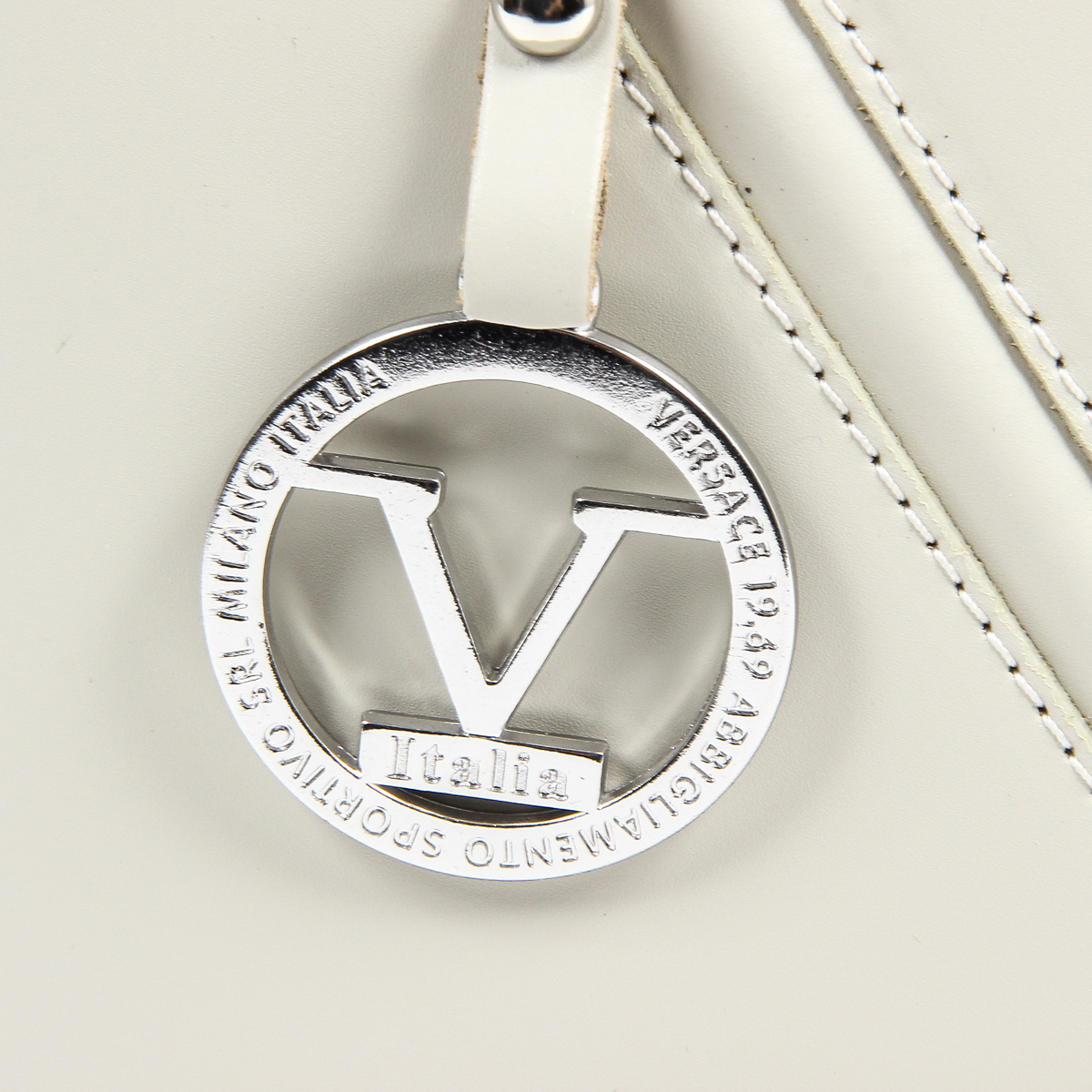 Bolso de mano para mujer V 1969 Italia V004-S RUGA CREMA