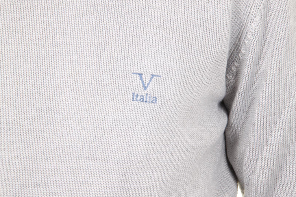 V 1969 Italia jersey cuello redondo hombre 9802 GIROCOLLO GRIGIO MEDIO
