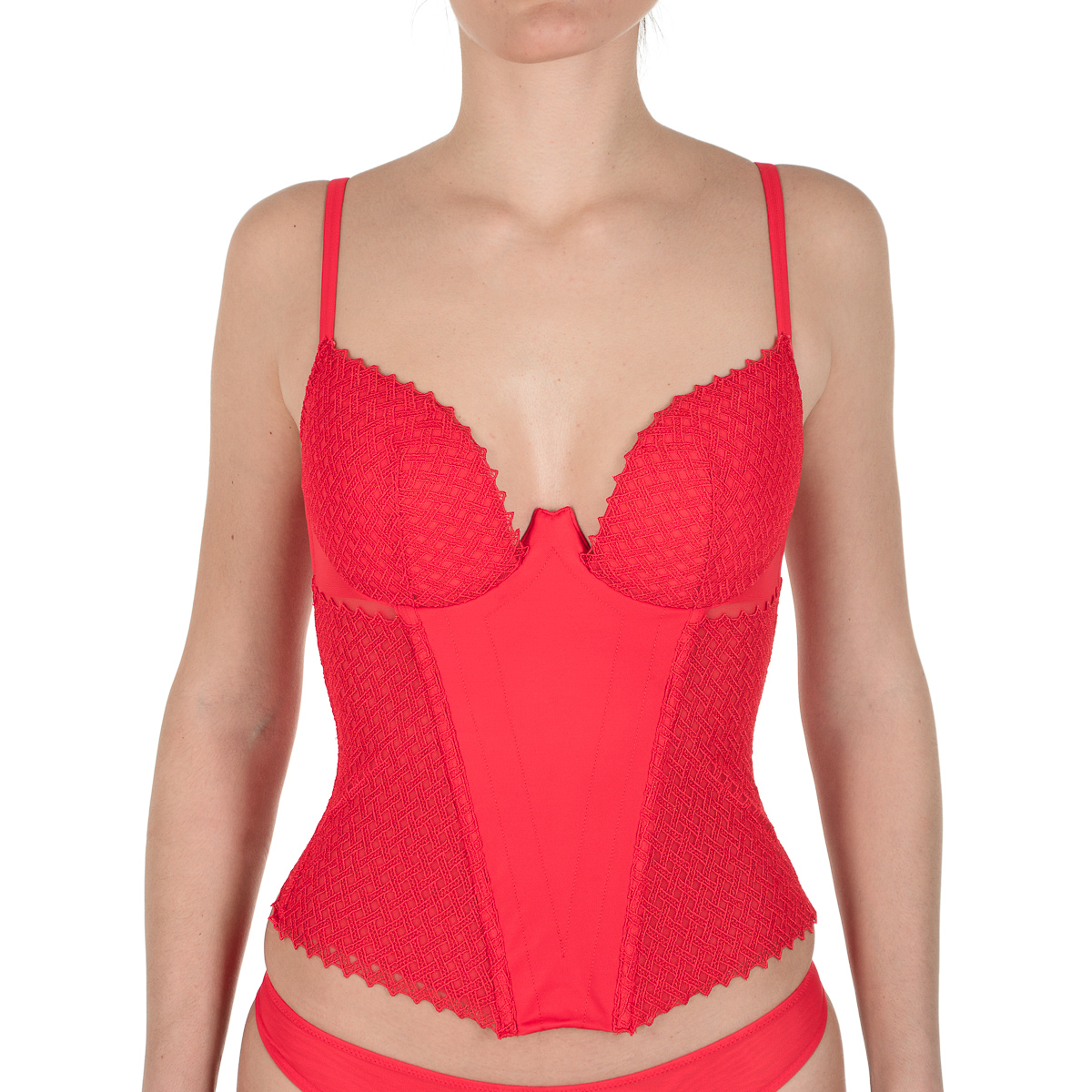 La Perla Womens Bustier Coral