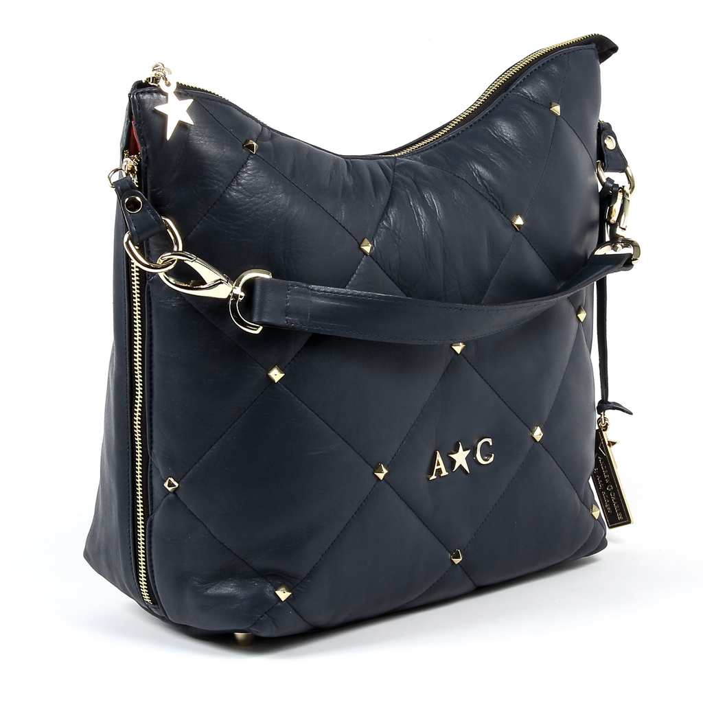 Bolso de mano para mujer Andrew Charles azul oscuro TESS