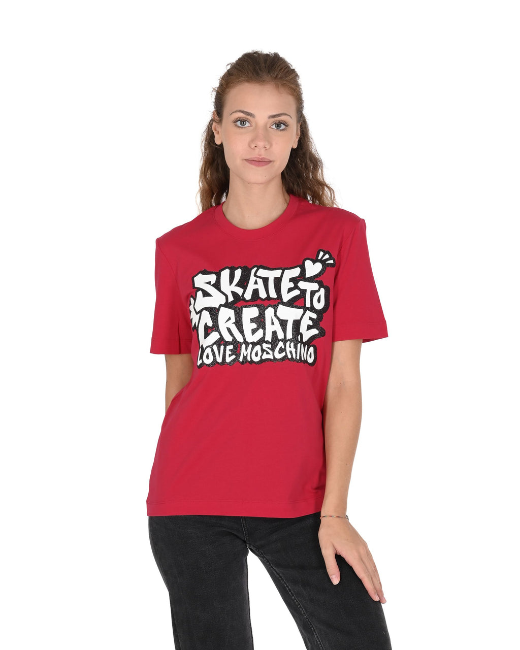 Camiseta de mujer Love Moschino W 4 H06 29 M 3876 P23 ROJO