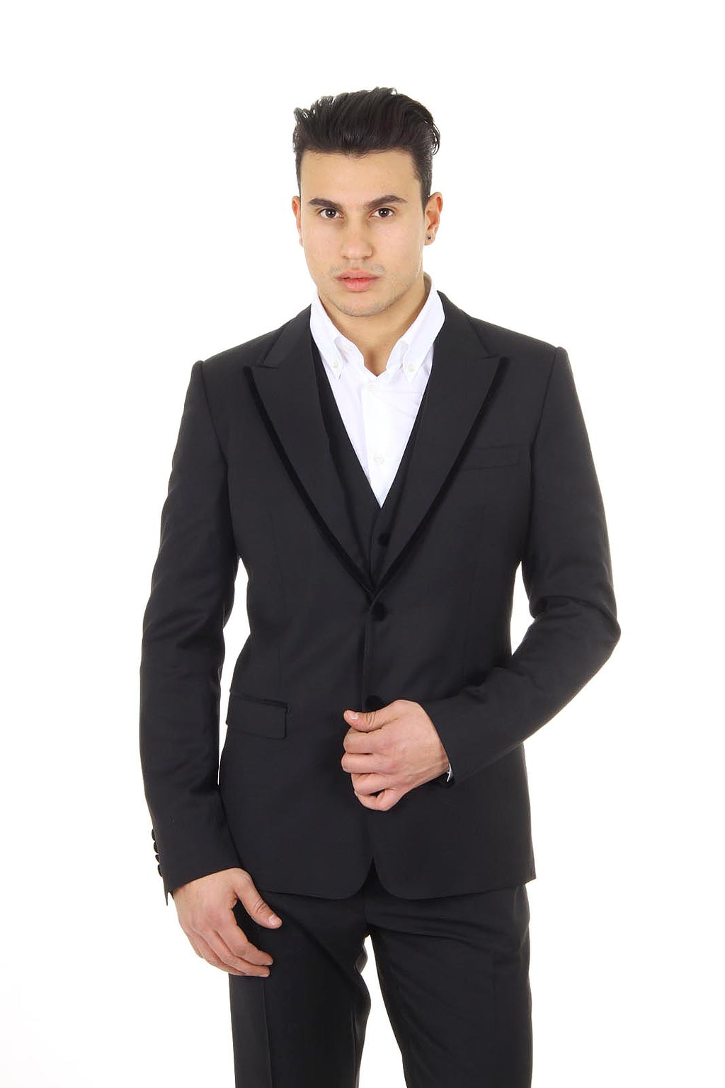 Dolce & Gabbana traje con chaleco para hombre G1FFMT FUBCT N0000