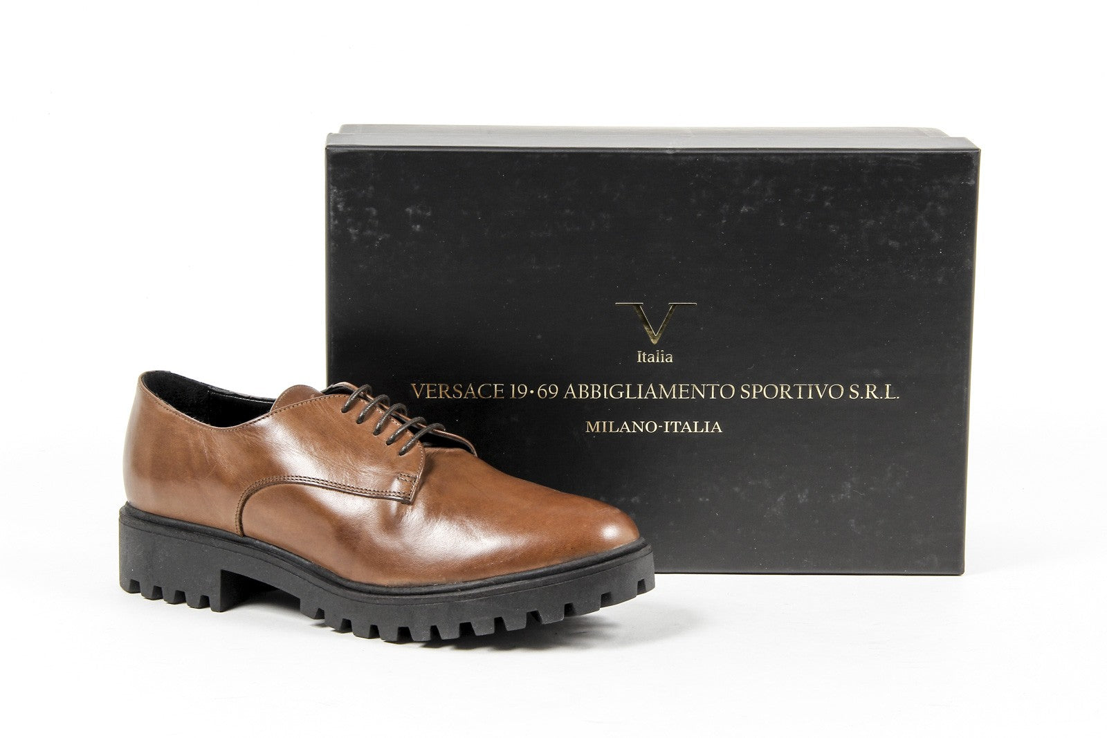Zapatos con cordones para mujer V 1969 Italia C01 VITELLO MARRONE