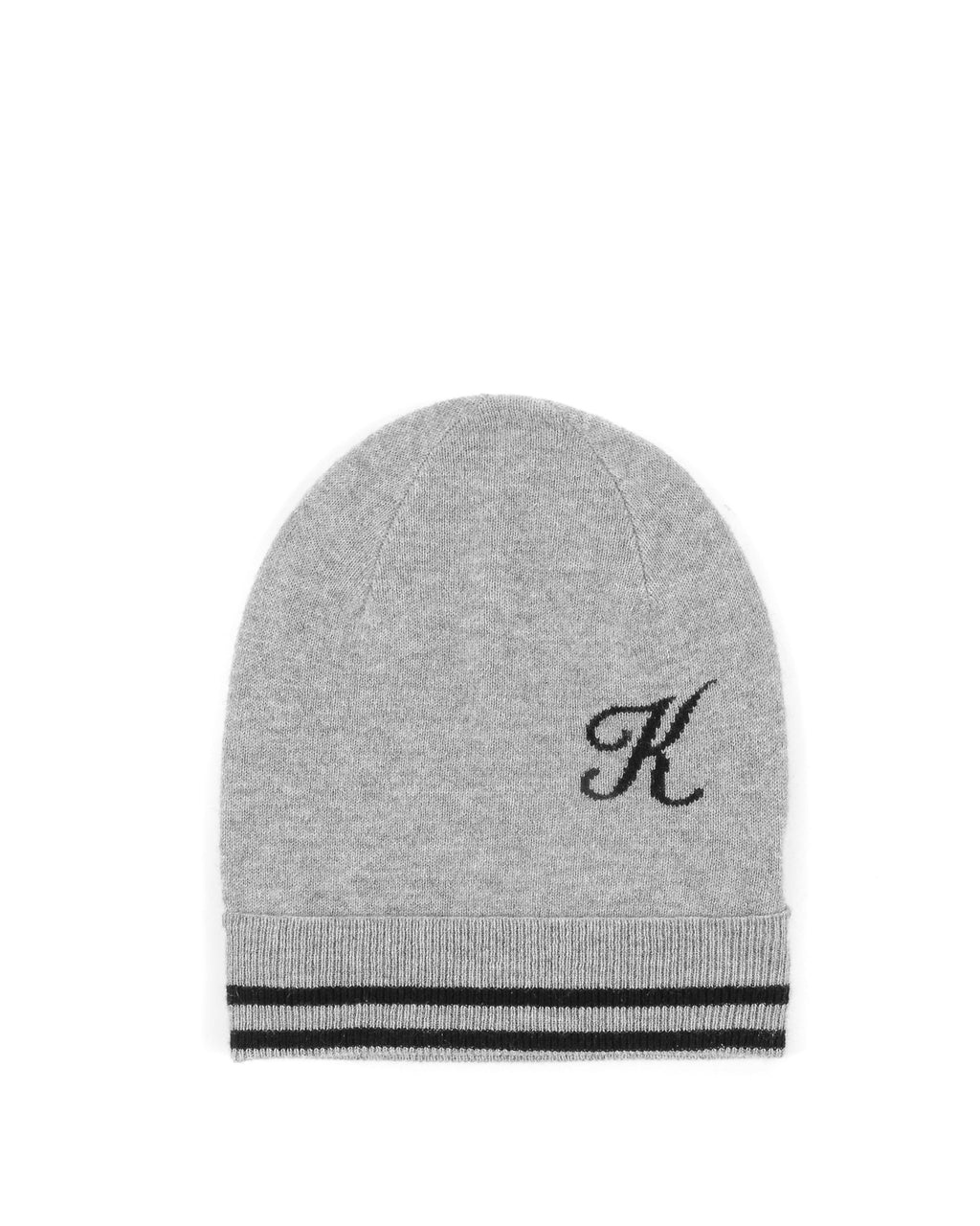 Gorro de cachemira con monograma - Gris