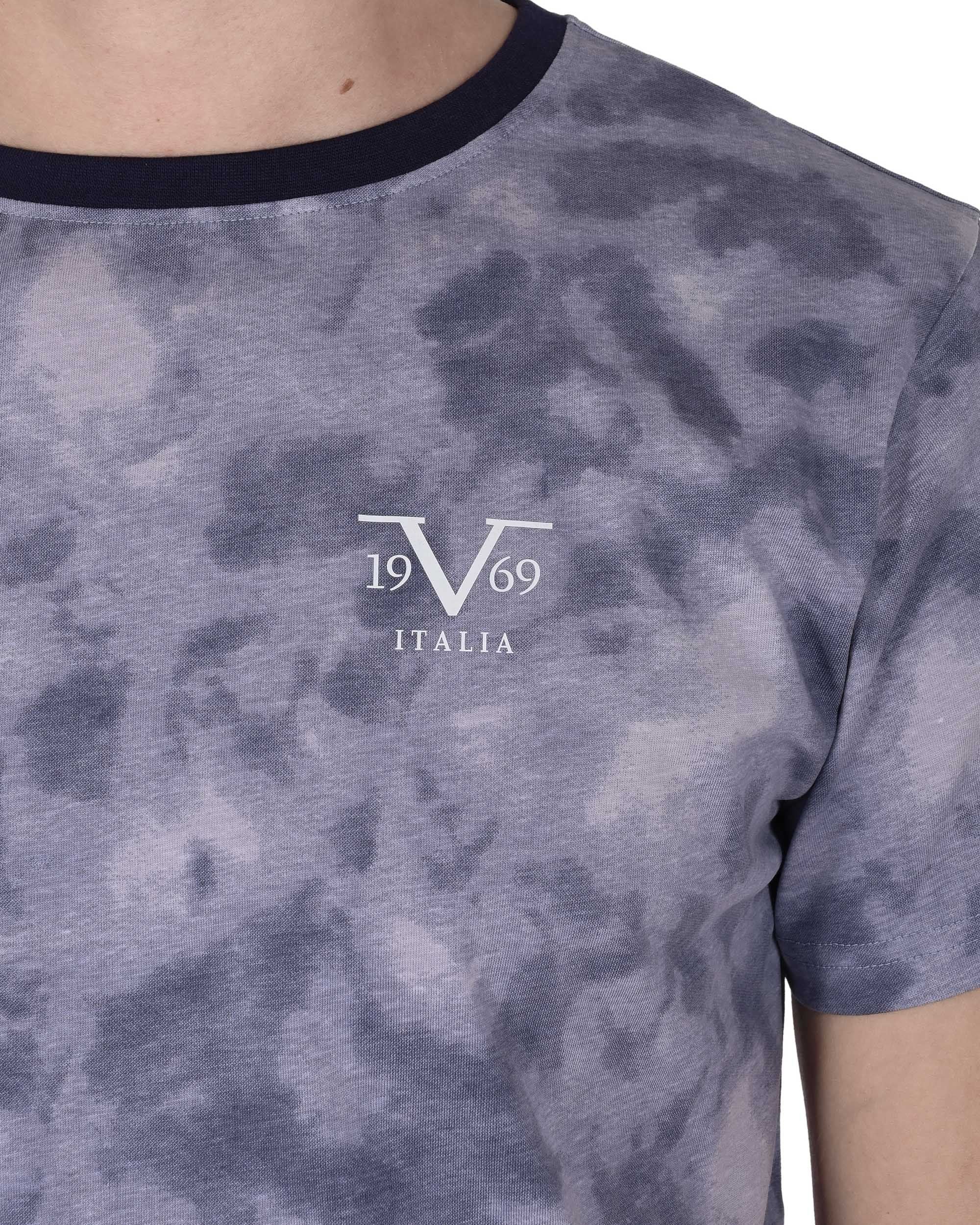 Camiseta 19V69 Italia para hombre VSC1MTS04 AZUL MARINO
