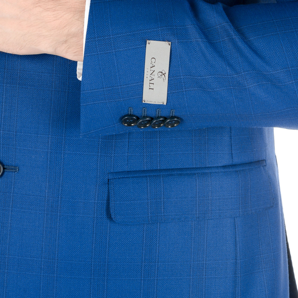 Canali Mens Suit Long Sleeves Blue
