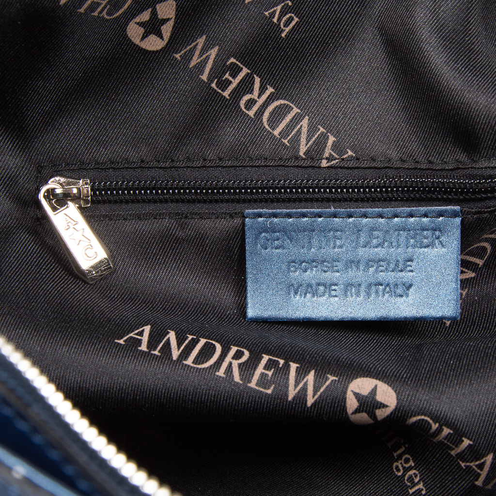 Andrew Charles Womens Handbag Blue KEY
