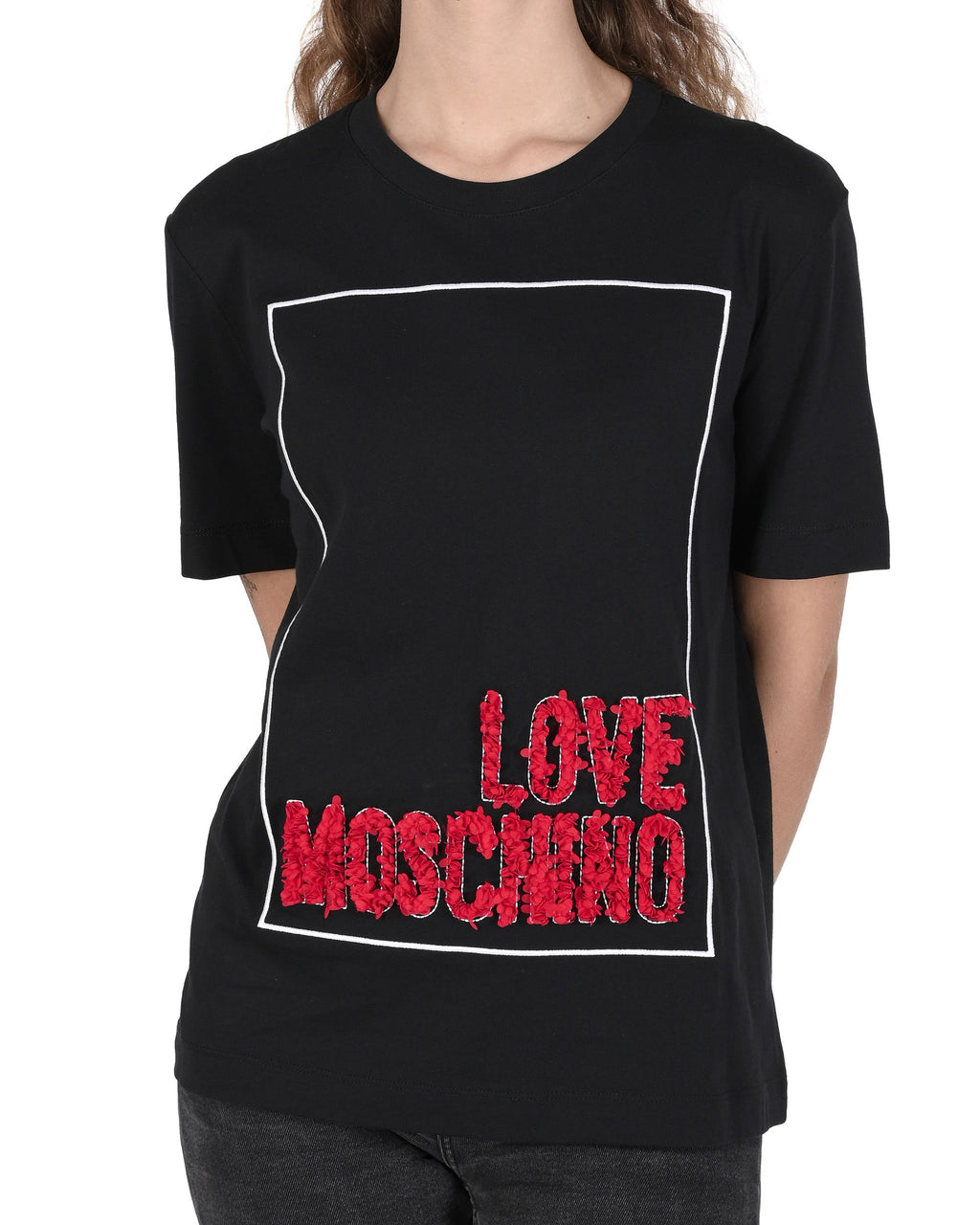 Camiseta Love Moschino para mujer W 4 H06 14 M 3517 C74 NEGRO