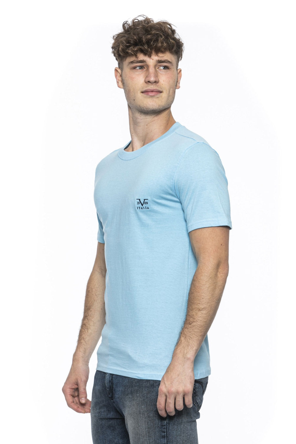 19V69 Italia Camiseta para hombre Azul claro ERIC AZUL CLARO
