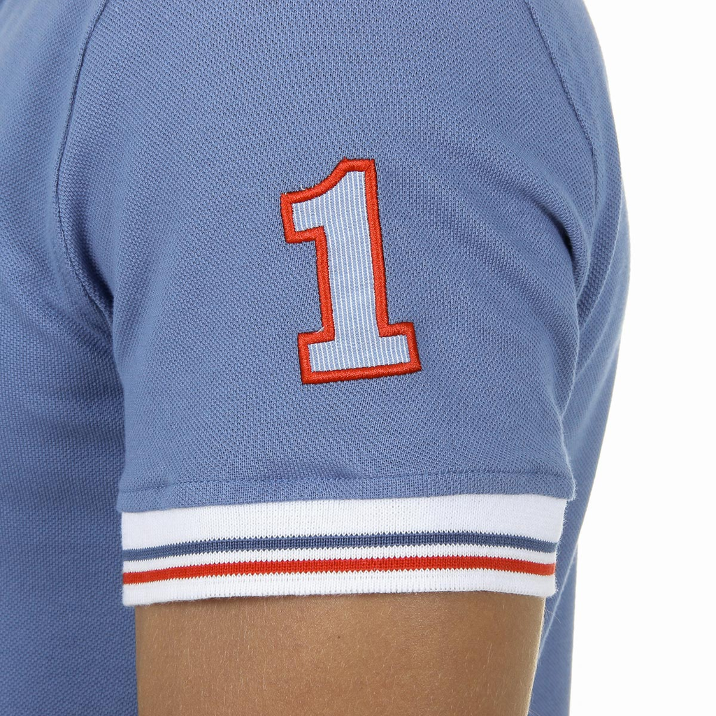 Polo Ufford & Suffolk Polo Club para hombre, manga corta, azul claro, DAGO