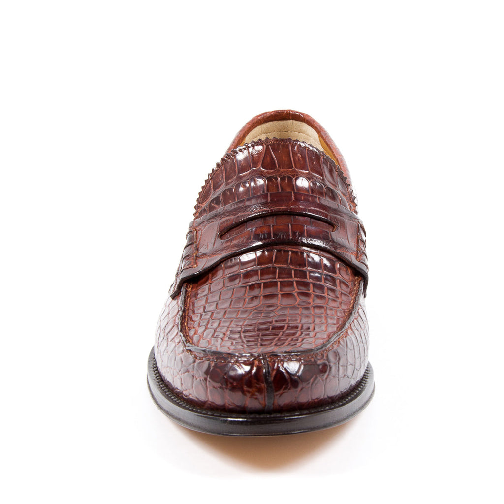 Mocasín de piel de cocodrilo de lujo