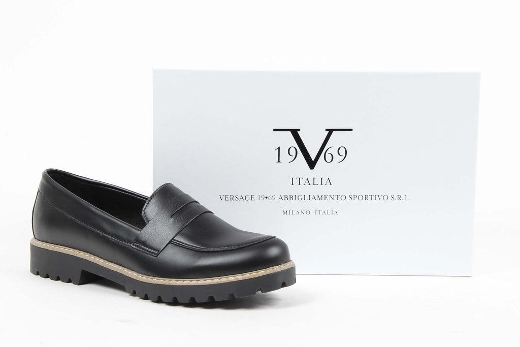 Mocasines italianos para mujer V 1969 MARGIE 3 PRINC. NERO