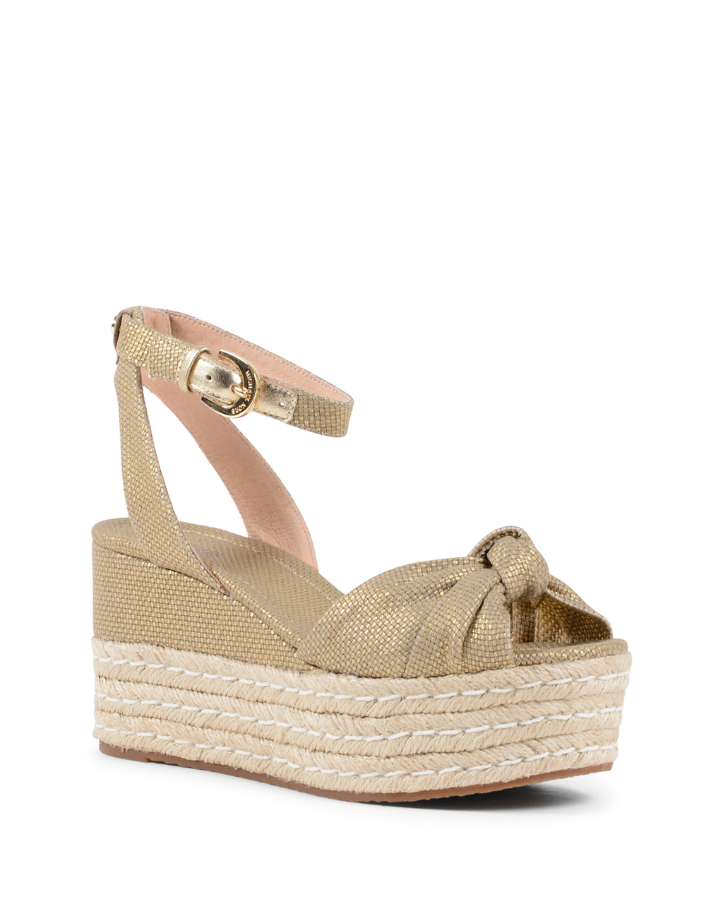 Sandalias de plataforma para mujer Michael Kors doradas MAXWELL