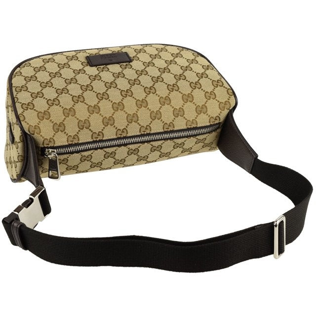 Bolso bandolera de lona Gucci GG Original en color beige y marrón