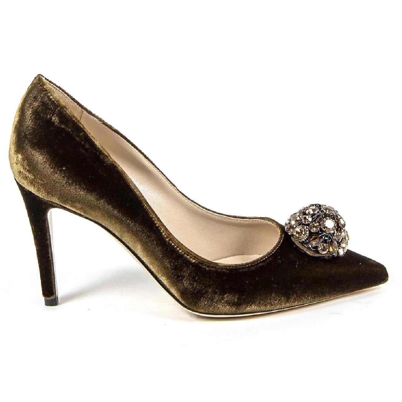 Zapatos de salón para mujer V 1969 Italia 3104104 VELLUTO SIGARO