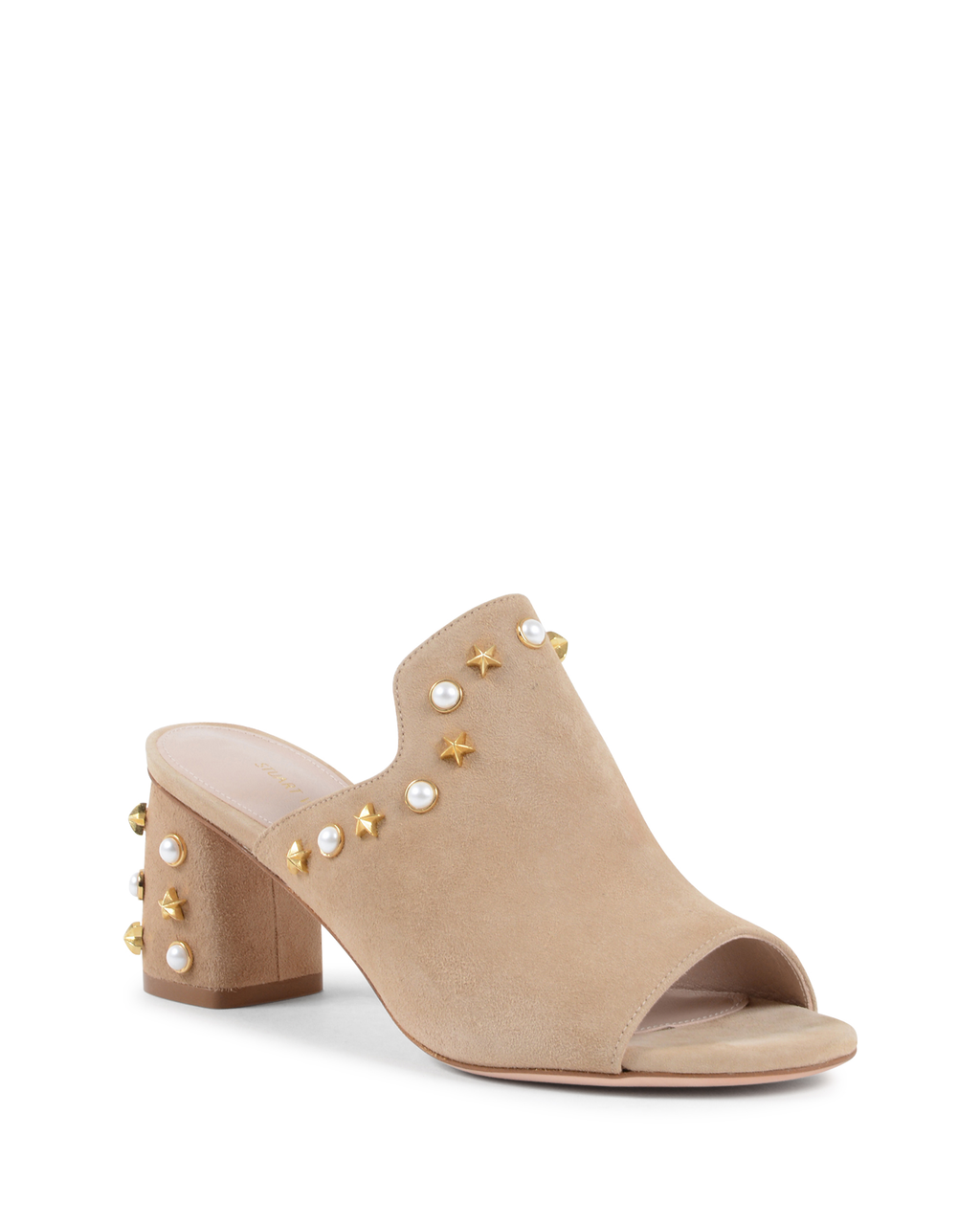 Stuart Weitzman - Sandalias tipo mule para mujer, color beige, DOHICKEY