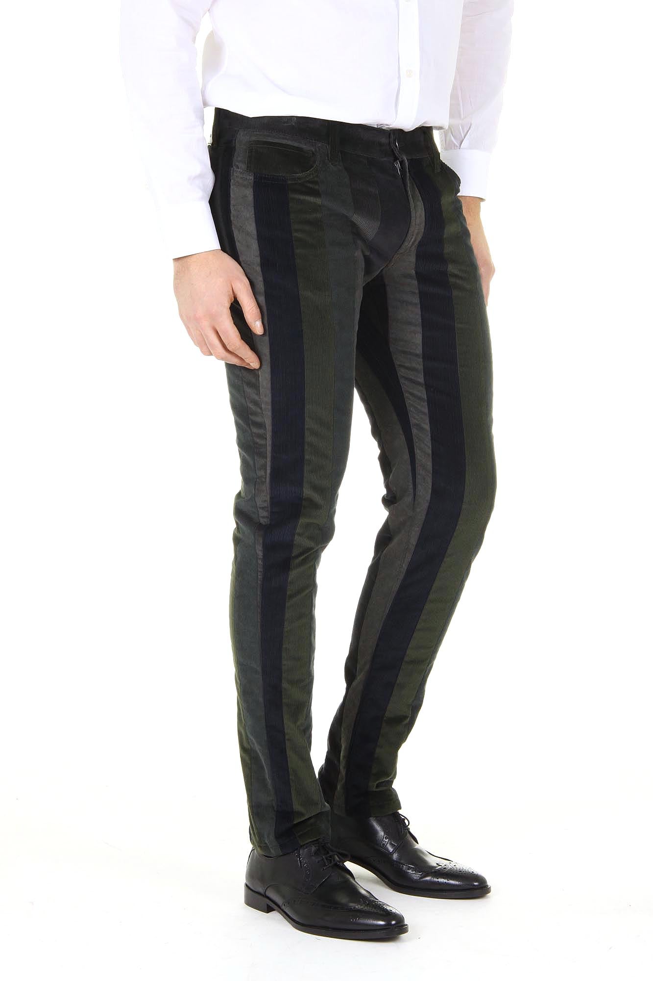 Pantalones Dolce & Gabbana para hombre Stretch 16 Mixed Velvet Patchwork G4P4CX G9V40 S9000