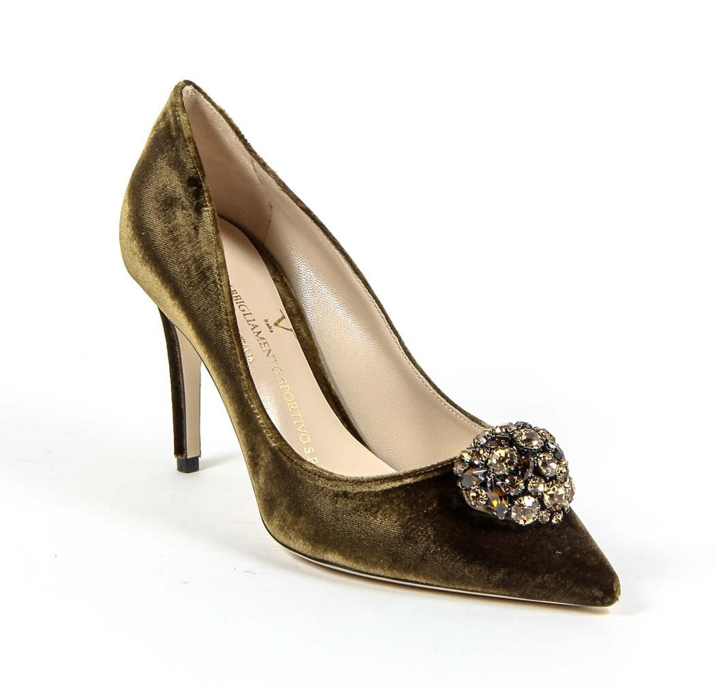 Zapatos de salón para mujer V 1969 Italia 3104104 VELLUTO SIGARO