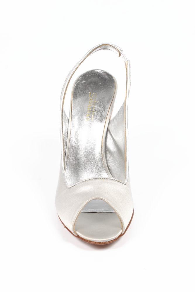 Sandalia alpargata con cuña para mujer Sebastian Milano S2561X VAR X RASO SETA ARGENTO