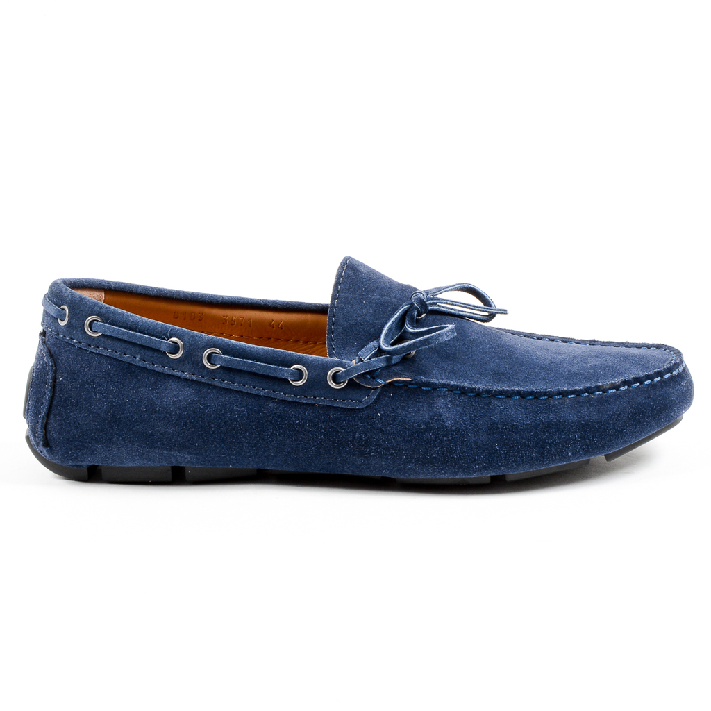 Mocasines V 1969 Italia para hombre, color azul, ADAM