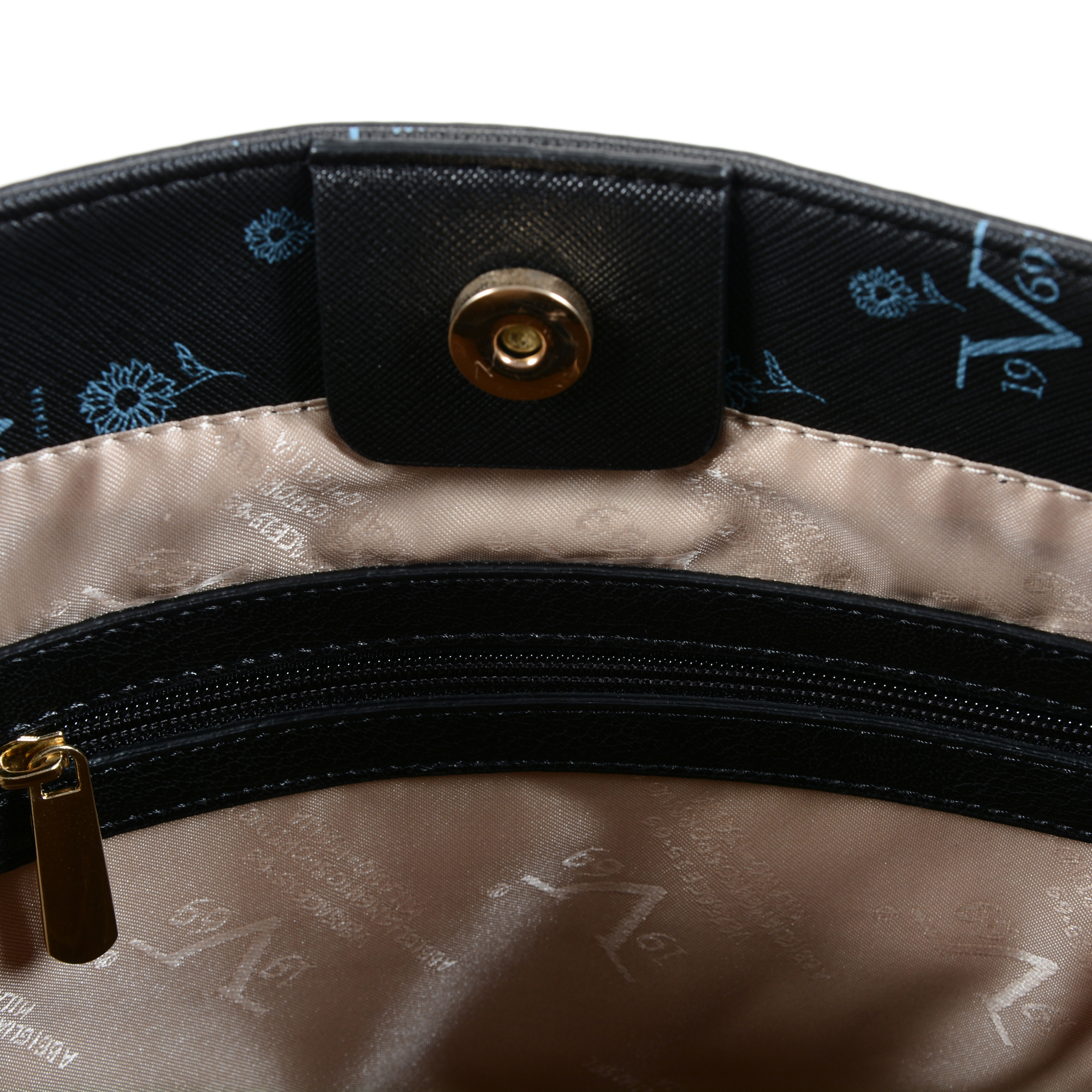 V 1969 Italia Womens Handbag Black SALVADOR