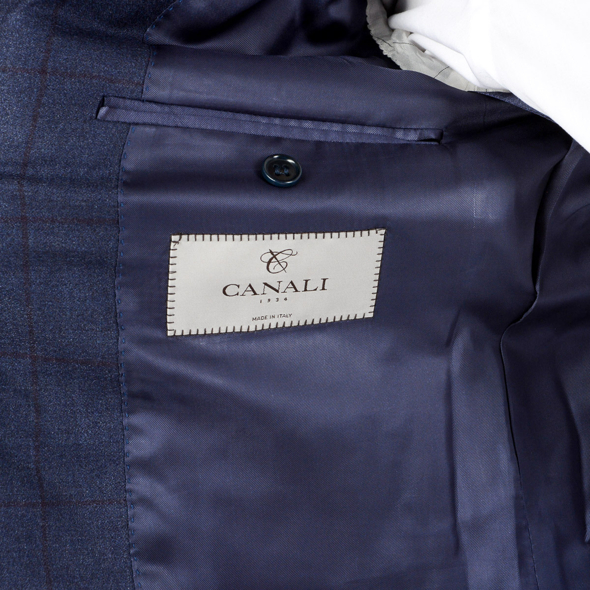 Canali Mens Suit Long Sleeves Dark Blue