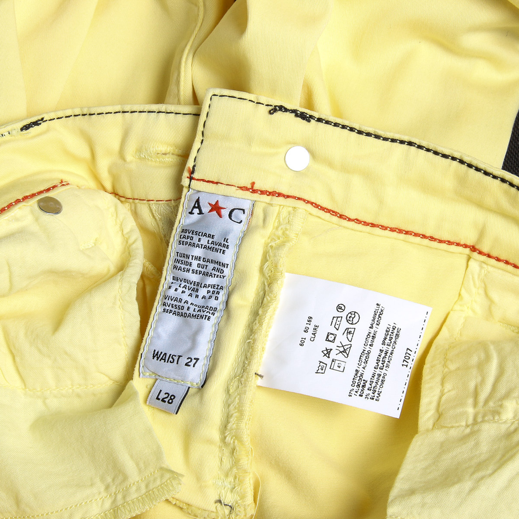 Pantalones Andrew Charles para mujer amarillos CLAIRE
